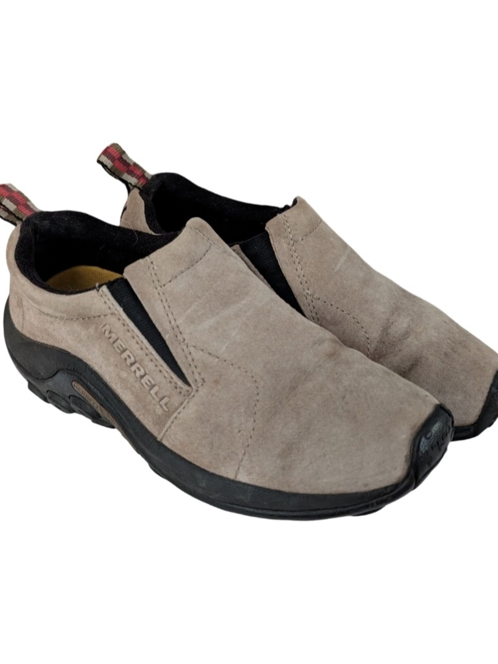 Merrell Jungle Moc Slip-On Suede Loafer Shoe Boot Taupe Traction Women 6-6.5